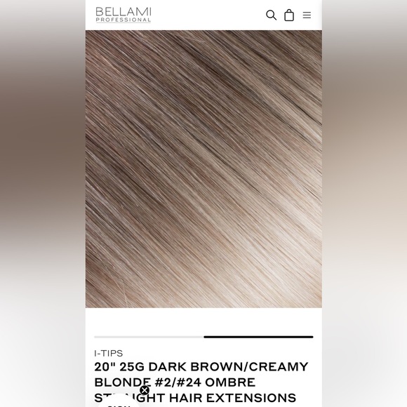 BELLAMI I- Tips Dark Brown and Creamy Blonde Ombre Extensions